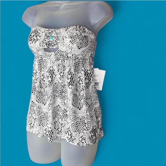 NWT Rip Curl Tube Top Python Print M - Picture 1 of 14